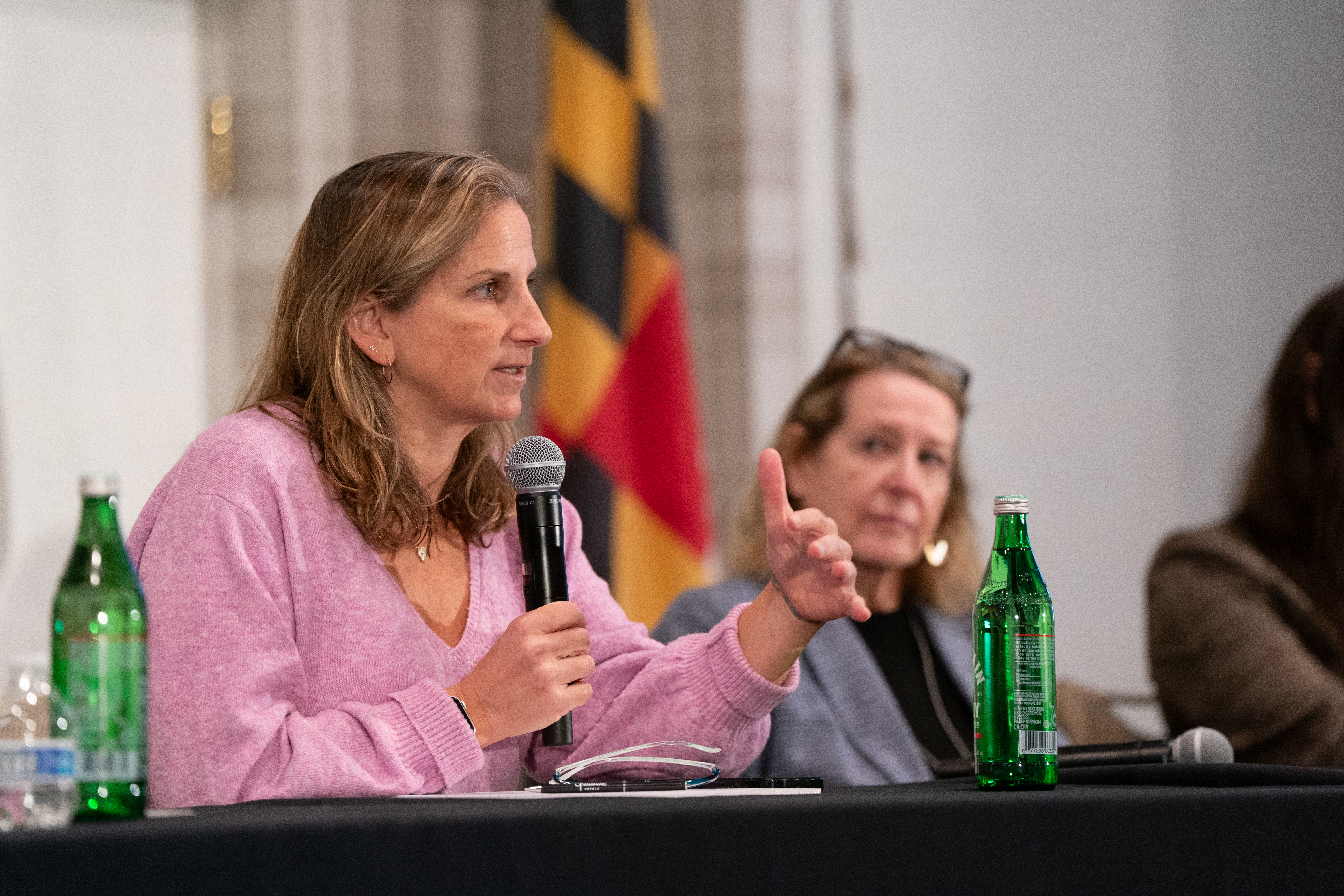 Maryland State Delegate Lorig Charkoudian speaking on a panel at the Agricultural Law Conference.